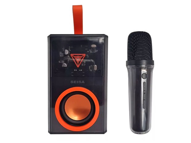 &u++ PARLANTE BT + MICROFONO MEGAFONO WIRELESS KARAOKE SQ-K3
